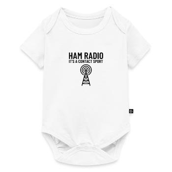 Ham Radio Humor - It's a CONTACT Sport - Baby Premium short-sleeve bodysuit - white - Front