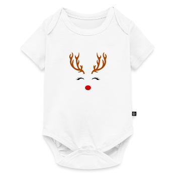 Tenue de Noël de Rudolf - Body à manches courtes Premium Bébé - blanc - Devant