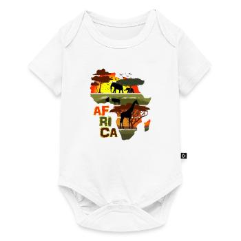 Africa Animal Sunset - Baby Premium short-sleeve bodysuit - white - Front
