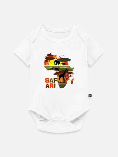 Safari Afrique Sunset - Premium kortærmet baby-body  - hvid