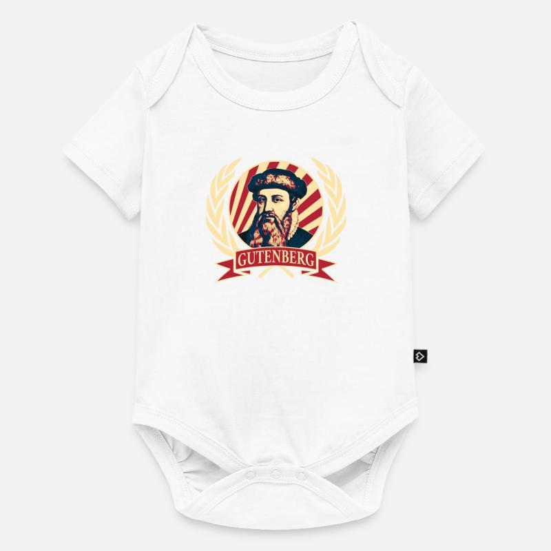 Johannes Gutenberg - Baby Premium Kurzarmbody - Weiß