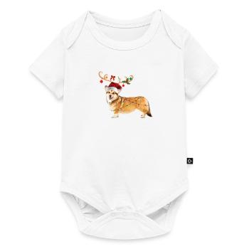 Christmas Pembroke Welsh Corgi Dog - Baby Premium short-sleeve bodysuit - white - Front