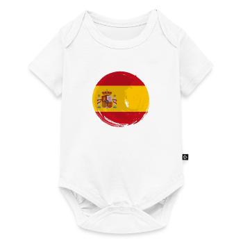 Spain Flag Vintage Spanish Flag Used Look - Baby Premium short-sleeve bodysuit - white - Front