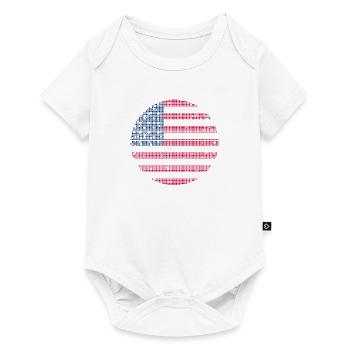 USA Flag America Flag Stars & Stripes Patriot - Baby Premium short-sleeve bodysuit - white - Front