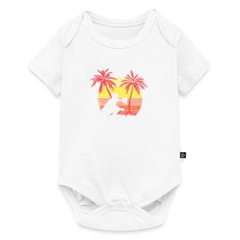 Catcher de béisbol Sunset Sunset de los 80 - Body à manches courtes Premium Bébé - blanc - Devant