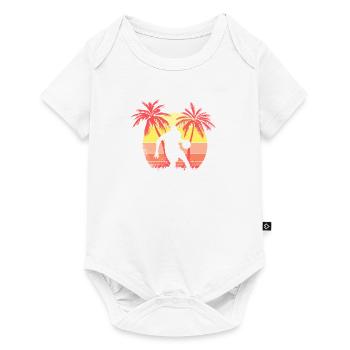Jugador de baloncesto Dribble Sunset Sunset de - Body à manches courtes Premium Bébé - blanc - Devant