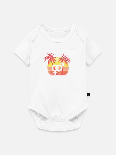 Weibliche männliche Liebesymbol Sommer - Baby Premium Kurzarmbody - Weiß