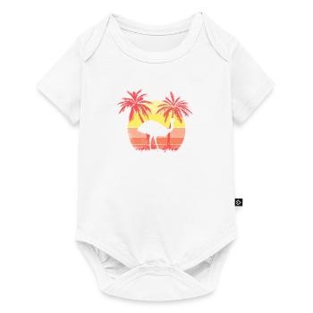 Emu Bird Summer Sunset de los 80 Palma - Body à manches courtes Premium Bébé - blanc - Devant