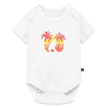 Guitar Rock Dude Summer Sunset Palm 80s - Body à manches courtes Premium Bébé - blanc - Devant