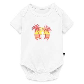 Yoga zen Summer Sunset de los años 80 - Body à manches courtes Premium Bébé - blanc - Devant