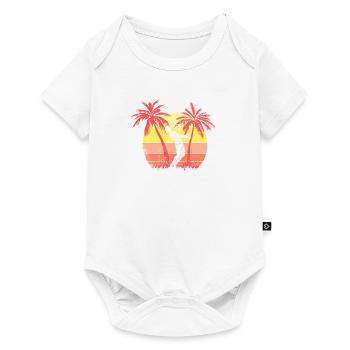 Jugador de fútbol Sunset de verano 80S Summer - Body à manches courtes Premium Bébé - blanc - Devant