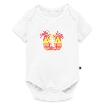 Jugadora de fútbol disparó al atardecer de verano - Body à manches courtes Premium Bébé - blanc - Devant