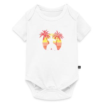 Samurai Summer Sunset de los años 80 - Body à manches courtes Premium Bébé - blanc - Devant