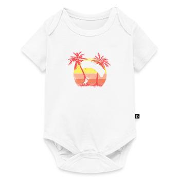Parachute Jump Summer Sunset 80s Palm - Baby Premium short-sleeve bodysuit - white - Front