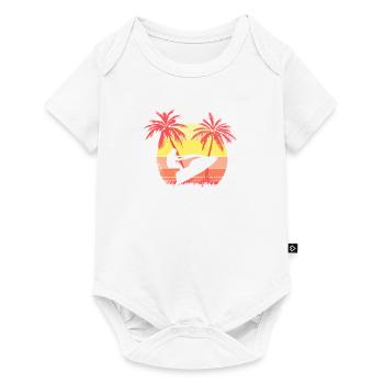Jet Ski Summer Sunset de los 80 - Body à manches courtes Premium Bébé - blanc - Devant