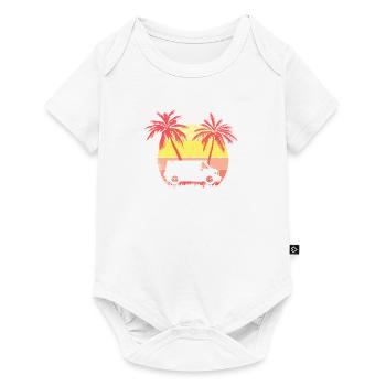 Van Truck Summer Sunset de los años 80 Palm - Body à manches courtes Premium Bébé - blanc - Devant