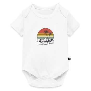 Padre Island Retro Vintage Style Striped Sunset - Baby Premium short-sleeve bodysuit - white - Front