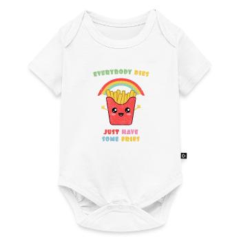 Jeder stirbt. Hab nur ein paar Pommes. - Baby Premium Kurzarmbody - Weiß - Vorne