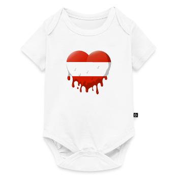 Austria Flag Austria Austrian Flag AT - Baby Premium short-sleeve bodysuit - white - Front