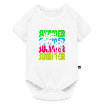 Palm Trees In Summer - Baby Premium short-sleeve bodysuit - white - Front