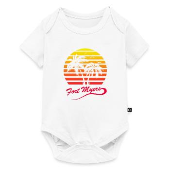 Fort Myers - Baby Premium Kurzarmbody - Weiß - Vorne