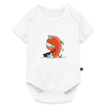 fatigué Père Noël - Body à manches courtes Premium Bébé - blanc - Devant