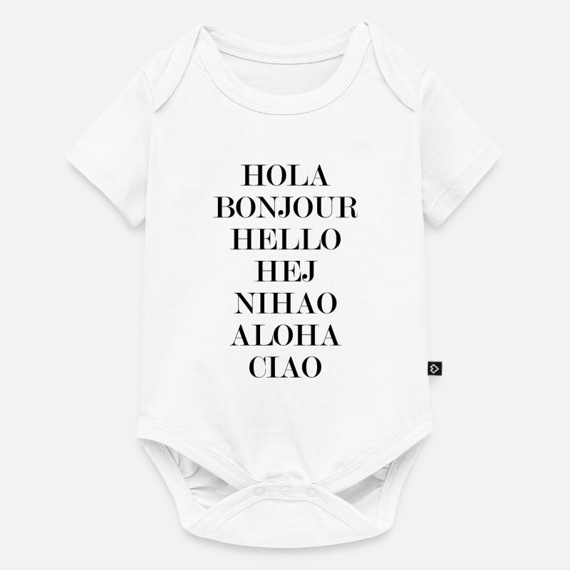 salutations - Body à manches courtes Premium Bébé - blanc