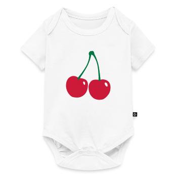 Kirschen - Baby Premium Kurzarmbody - Weiß - Vorne