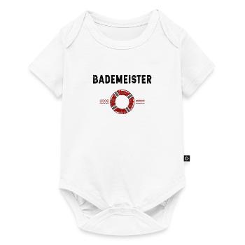 Bademeister - Baby Premium Kurzarmbody - Weiß - Vorne