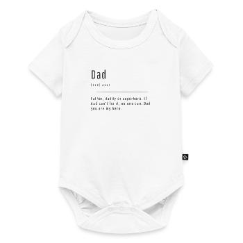 Superdad - Geschenk für Papa - Vatertag - Papa Tasse - Baby Premium Kurzarmbody - Weiß - Vorne