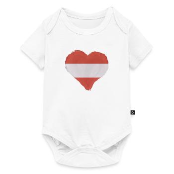 Austria Flag Austria Austrian Flag AT - Baby Premium short-sleeve bodysuit - white - Front