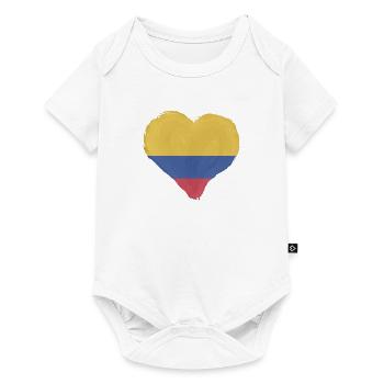Colombia flag heart Colombian flag - Baby Premium short-sleeve bodysuit - white - Front