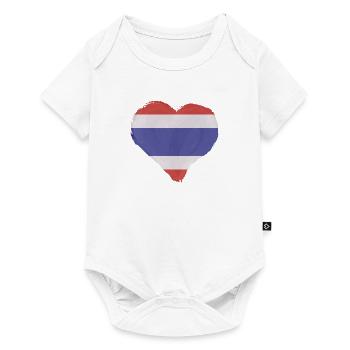 Thailand Fahne Thailändische Flagge Used Look - Baby Premium Kurzarmbody - Weiß - Vorne