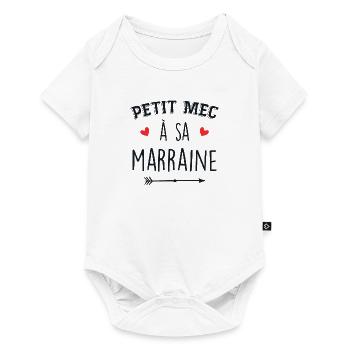 Petit mec à sa marraine - Body à manches courtes Premium Bébé - blanc - Devant