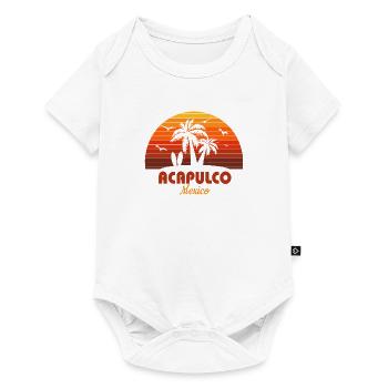Acapulco Mexiko Künstlerischer Urlaub Souvenir Sonnenuntergang - Baby Premium Kurzarmbody - Weiß - Vorne