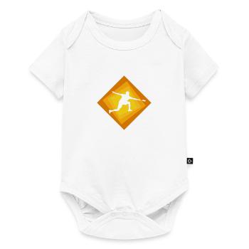 Drop Badmintonspieler Badminton - Baby Premium Kurzarmbody - Weiß - Vorne
