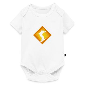 Snowboarding Snowboardfahren - Baby Premium Kurzarmbody - Weiß - Vorne
