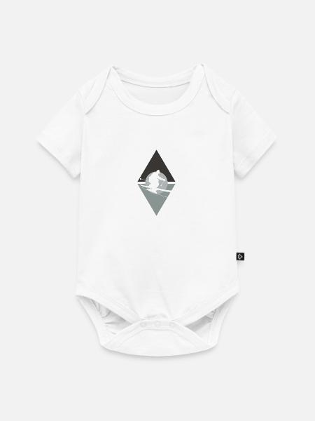 Skiing Skigebiet - Baby Premium Kurzarmbody - Weiß