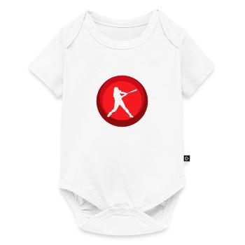 Softball Spieler Baseball Softball - Baby Premium Kurzarmbody - Weiß - Vorne