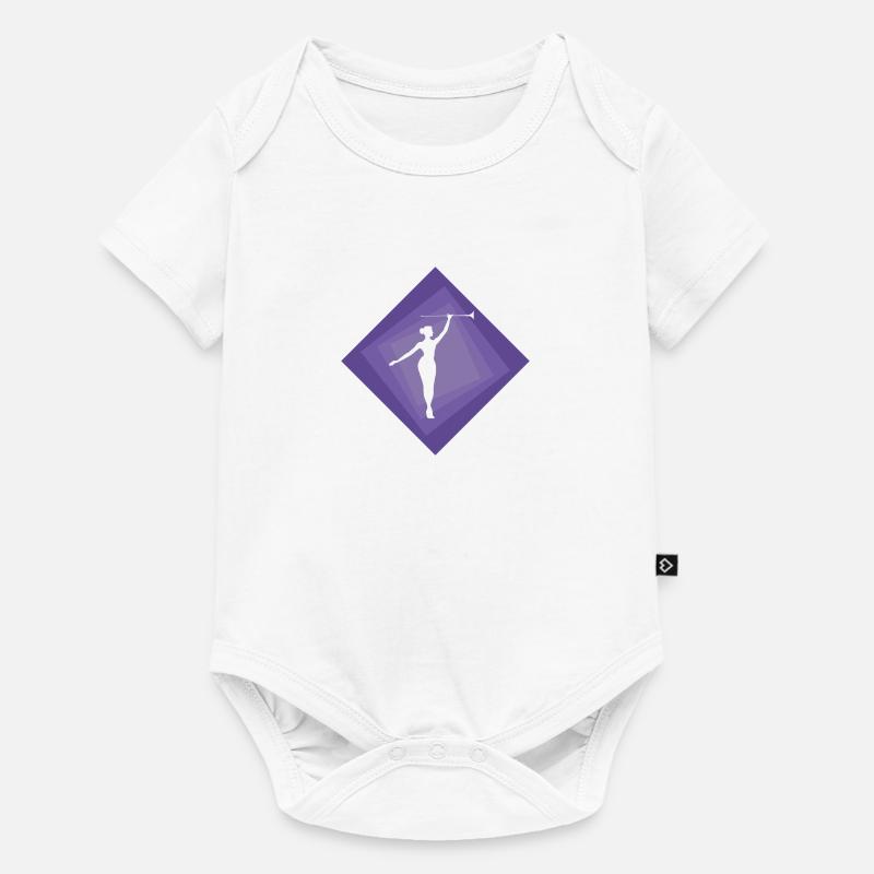 Bâton Stabdrehen Twirling Twirling - Body à manches courtes Premium Bébé - blanc