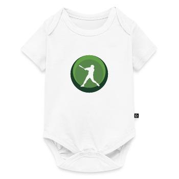 Softball Spieler Baseball Pitcher - Baby Premium Kurzarmbody - Weiß - Vorne