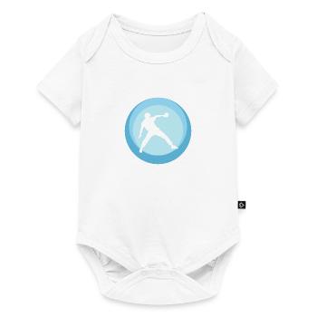 Joueur de tennis de table Raquette de tennis de table - Body à manches courtes Premium Bébé - blanc - Devant