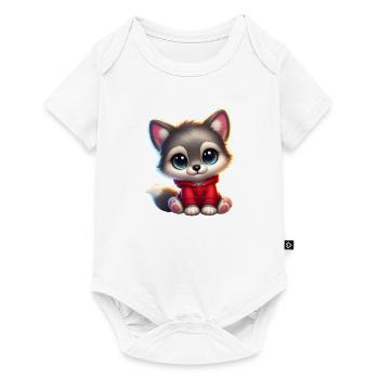 Wolf 8 - Baby Premium short-sleeve bodysuit - white - Front