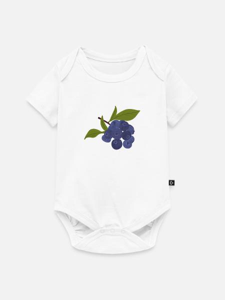 Isolierte Heidelbeere - Baby Premium Kurzarmbody - Weiß