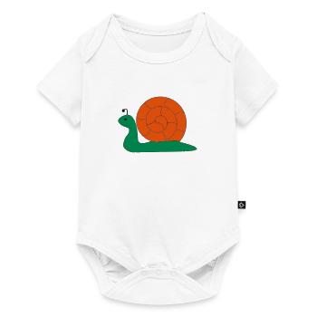 Die Schnecke, die Schnecke - Baby Premium Kurzarmbody - Weiß - Vorne