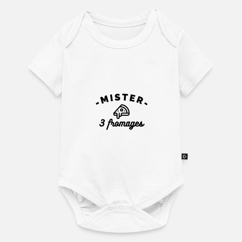 MISTER Pizza 3 fromages - Body à manches courtes Premium Bébé - blanc