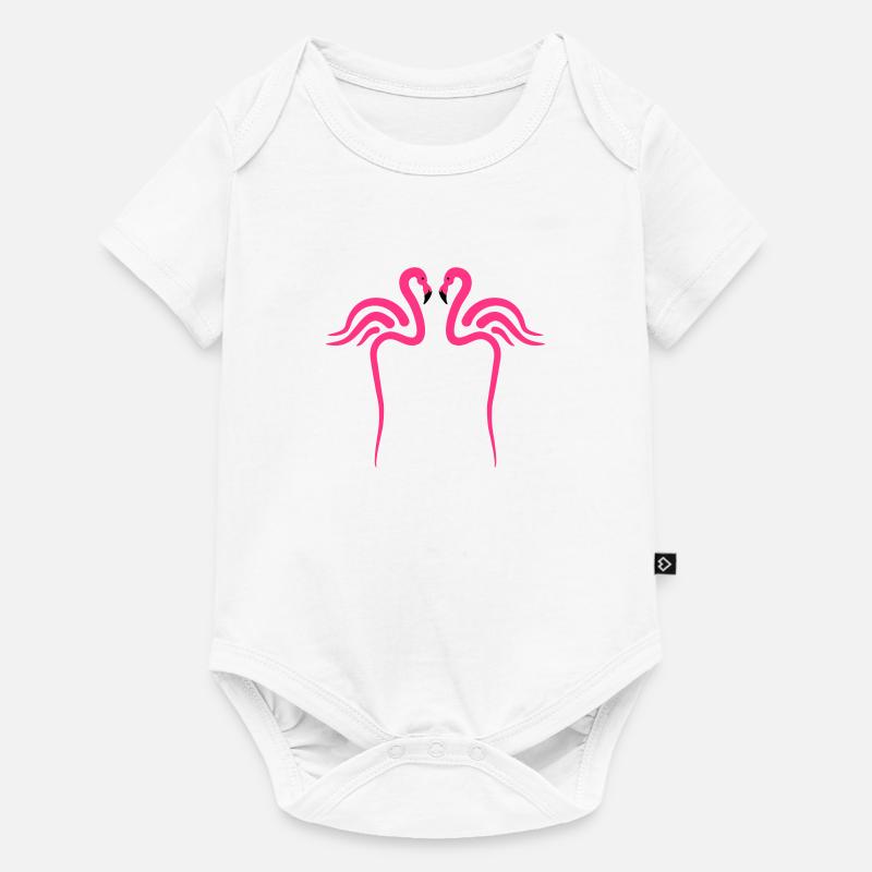 Flamingo, Flamingos - Body à manches courtes Premium Bébé - blanc