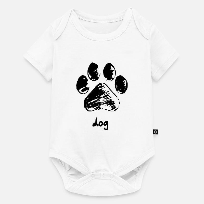 Patte de chien - Chien - Body à manches courtes Premium Bébé - blanc