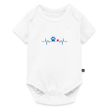 animaux domestiques pattes battement de coeur heartbeat - Body à manches courtes Premium Bébé - blanc - Devant
