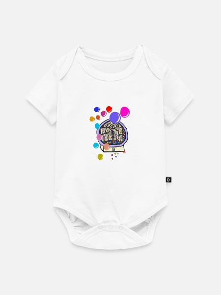 Schwereloser Kugelautomat - Baby Premium Kurzarmbody - Weiß